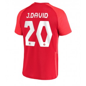 Maillot de foot Canada Jonathan David #20 Domicile Monde 2022 Manches Courte